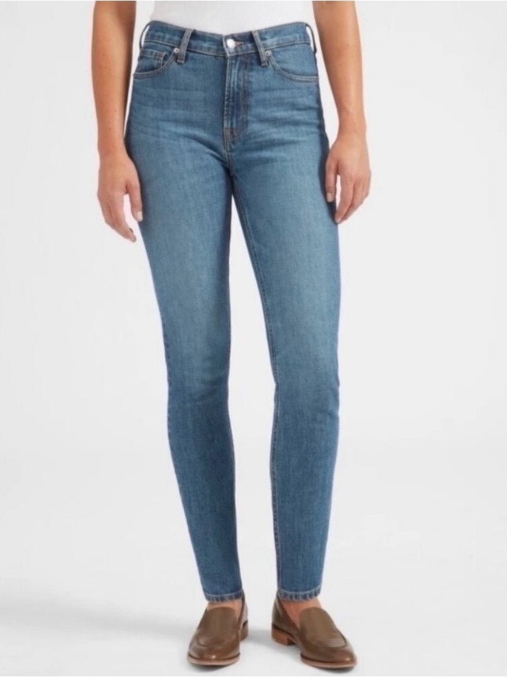 Everlane The High Rise Skinny Jeans‎ Size 27 Blue Denim Pant Minimalist Capsule